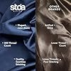 Stoa Paris Satin Bedsheet Double Bed with Pillow Covers, Premium Ultra Satin Bedding Set, Gifts for Women, Couples, Wedding, Bedroom Home Furnishing, Date Night Collection - Champagne - Image 2