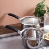 Aurum Stainless Steel Saucepan, 0.7 & 1.8 LTR, Set of 2