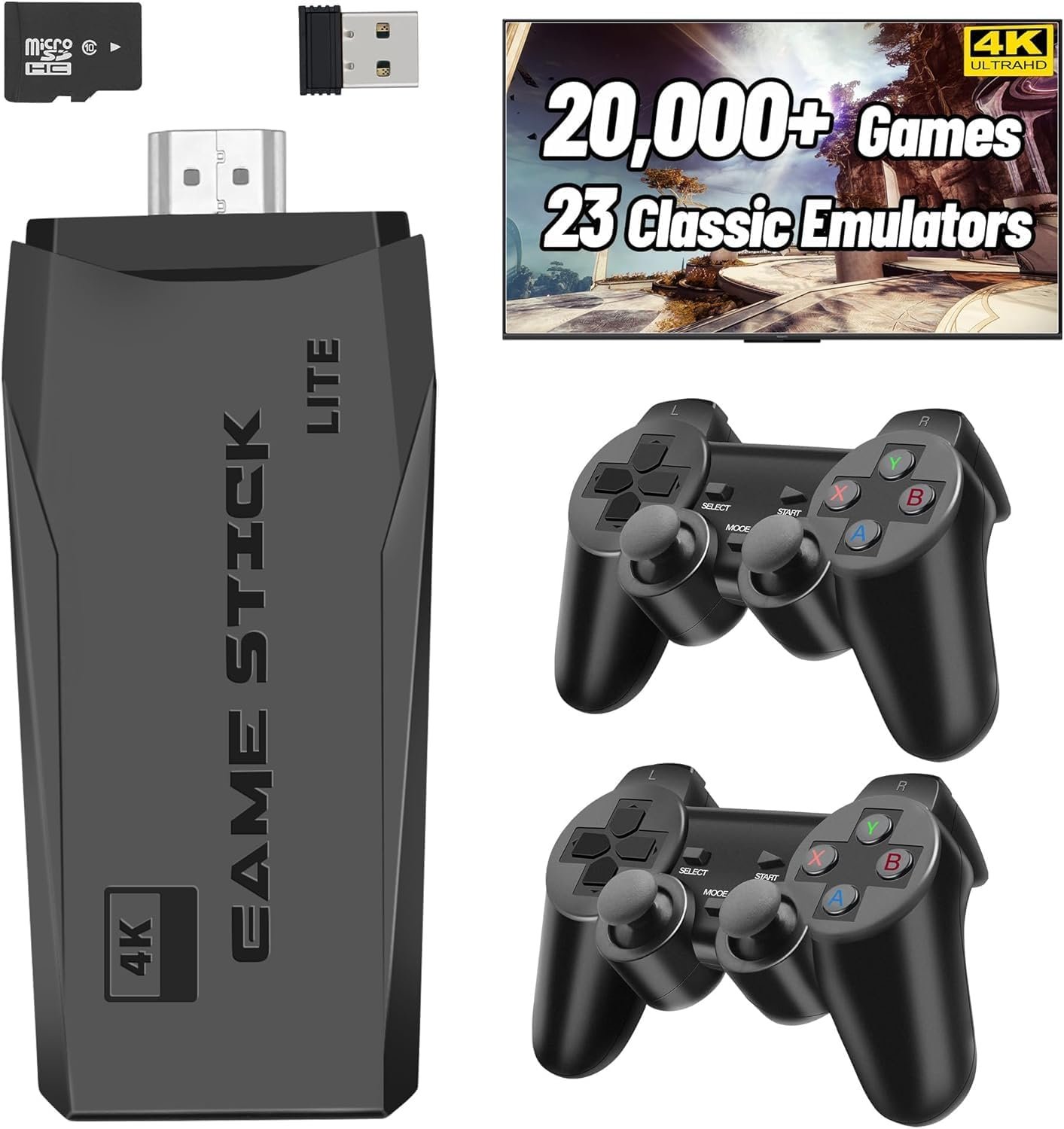 Video Games for Kids Retro Game Stick for Tv Wireless Video Games for tv Gaming 64GB