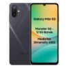 Samsung Galaxy M06 5G (Blazing Black, 6GB RAM, 128 GB Storage) | MediaTek Dimensity 6300 | AnTuTu Score 422K+ | 12 5G Bands | 25W Fast Charging | 4 Gen. of OS Upgrades | Without Charger