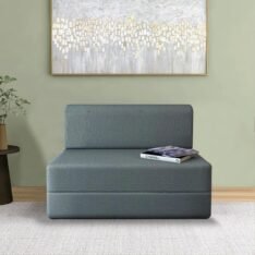 Rosebell Lightweight Easy 1-Person Sofa Cum Bed Jute Fabric- W