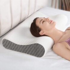 Memory Foam Pillow, Contour Cervical Orthopedic Memory Foam Pillows Supports Neck Pain and Shoulder Pain for Sleeping, Ergonomic Cervical Pillow Neck Support Pillow for Side Back (D2)