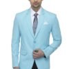 FAVOROSKI Designer Men's Slim Fit Notched Lapel Single Breasted Solid Blazer, Turkish Green