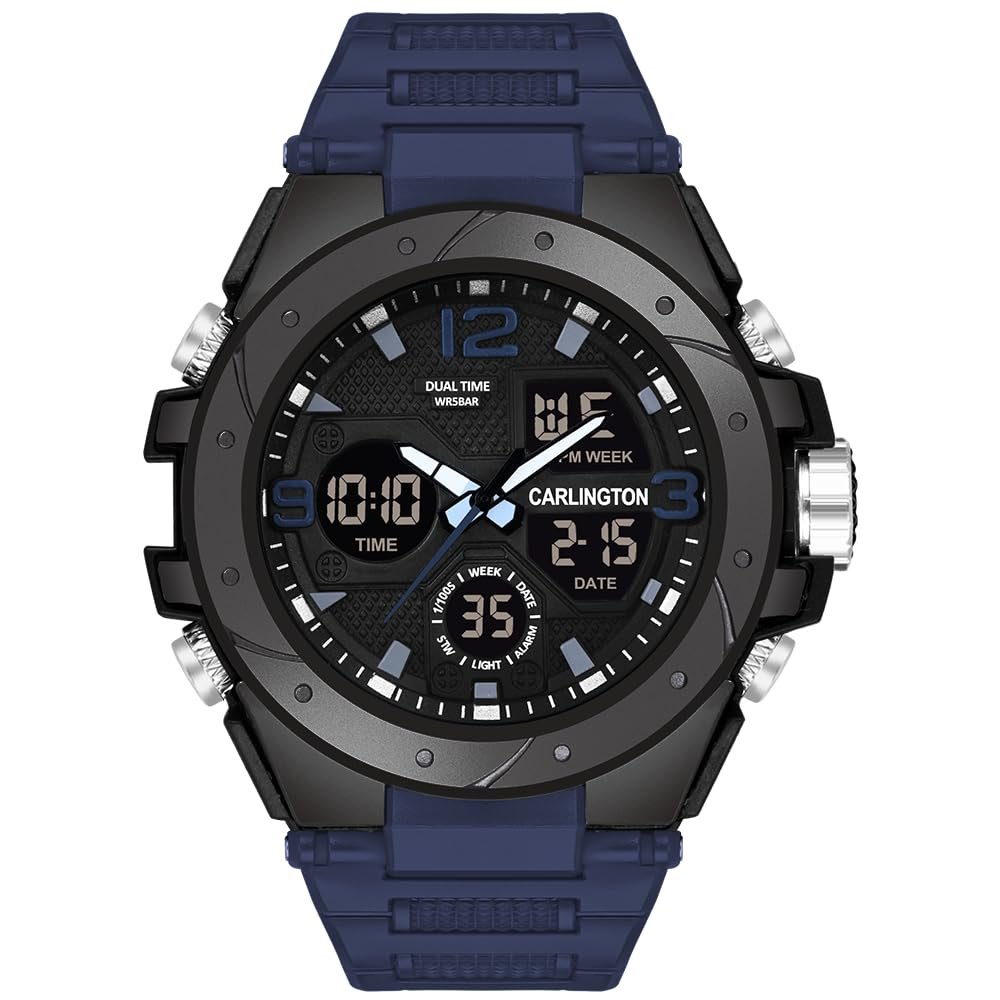 Carlington Endurance Series Analog-Digital Sports Watches for Men and Boys with Alarm, Stopwatch,