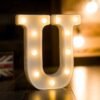 MIRADH LED Marquee Letter-U Alphabet Light Up for Decoration