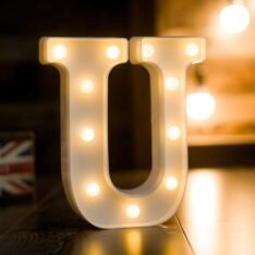 MIRADH LED Marquee Letter-U Alphabet Light Up for Decoration